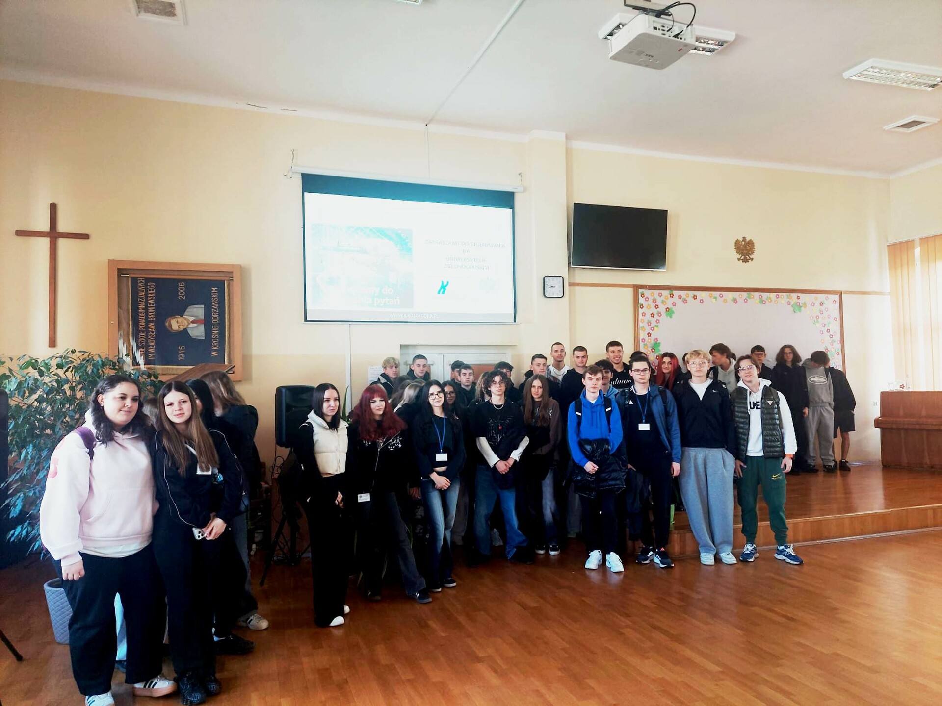 Wizyta promocyjna w Zespole Szkół Ponadpodstawowych im. Władysława Broniewskiego w Krośnie Odrzańskim