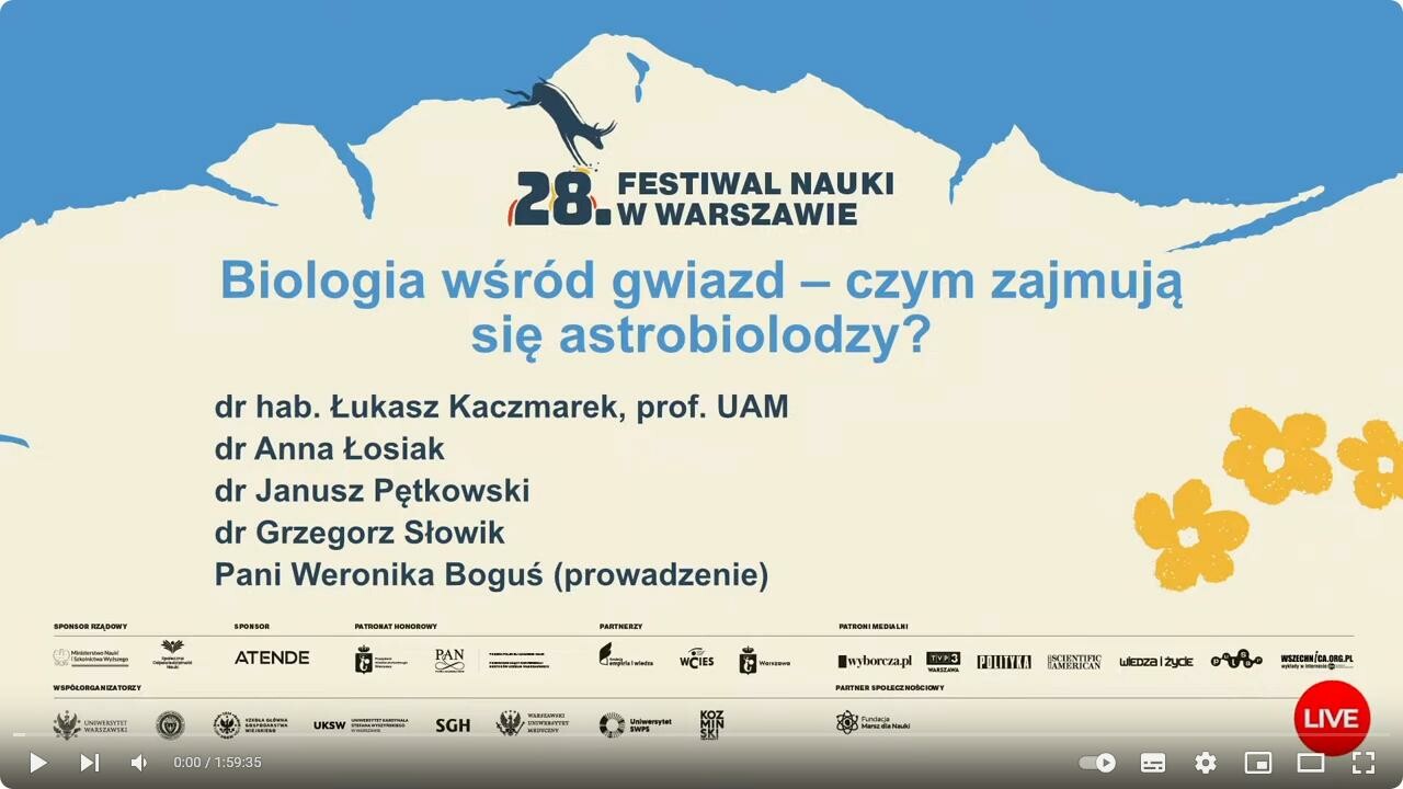 Udział w debacie na 28. Festiwalu Nauki w Warszawie